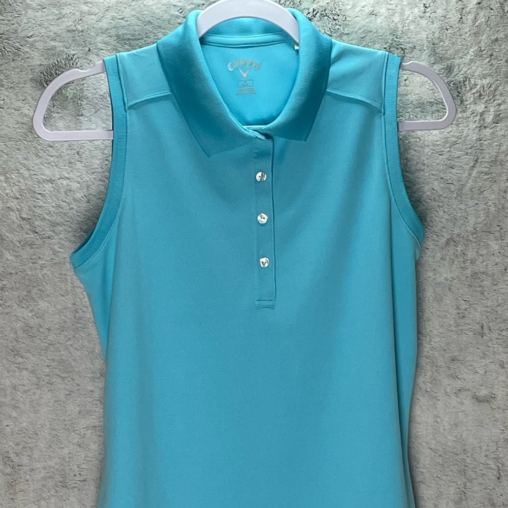 Callaway Womans Golf Polo Sleeveless | M | Blue